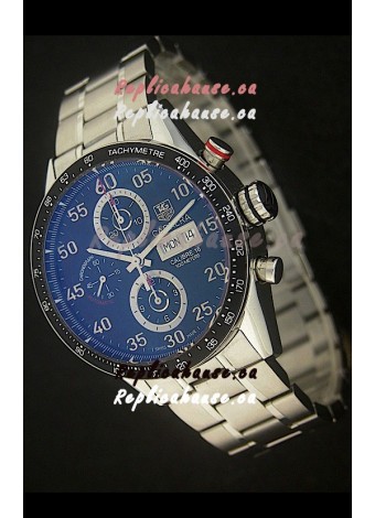 Tag Heuer Carrera Tachymeter Swiss Chronograph Watch in Blue Dial
