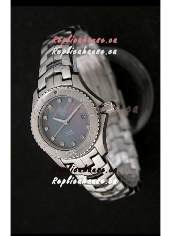 Tag Heuer Link Swiss Ladies Watch in Mother of Pearl Dark Green Dial