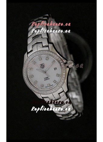 Tag Heuer Link Swiss Ladies Watch in Mother of Pearl White Dial