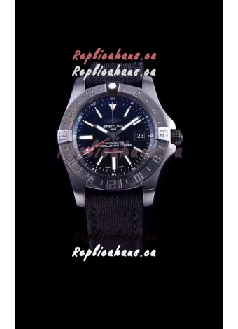 Breitling Avenger II BlackSteel GMT Swiss Replica Watch 1:1 Ultimate Swiss Replica Watch