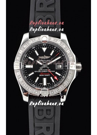 Breitling Avenger II Steel GMT Swiss Watch 1:1 Ultimate Edition - Black Dial