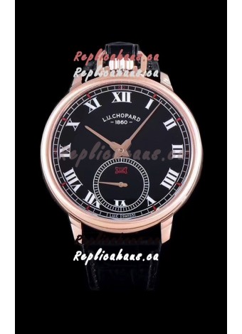 Chopard Louis-Ulysse The Tribute Rose Gold Black Dial Swiss Watch