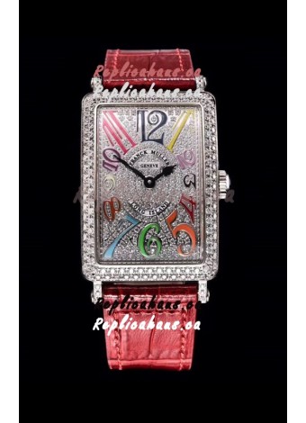 Franck Muller Long Island Color Dreams Ladies Swiss Watch in Pink Strap
