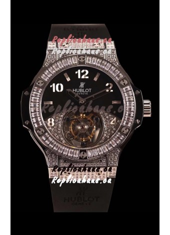 Hublot Tourbillon Solo Bang Sapphires Stainless Steel Swiss Watch