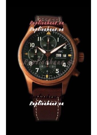 IWC Pilot's Chronograph Spitfire Broze Case - 1:1 Mirror Replica