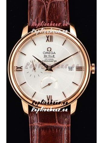Omega Co-Axial Prestige Power Reserve Swiss Pink Gold Watch 