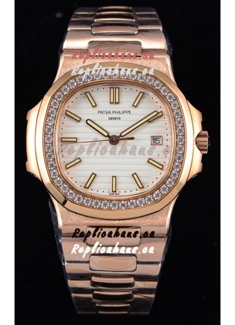 Patek Philippe Nautilus 5711/1R 1:1 Mirror Watch - Rounded Diamonds Bezel