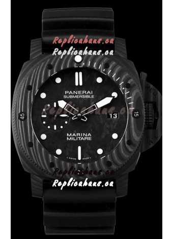 Panerai Submersible Marina Militare Carbotech 47MM 1:1 Mirror Swiss Watch 