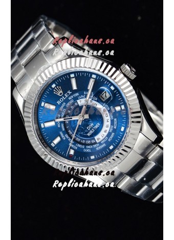 Rolex SkyDweller Swiss Watch in Steel Case - DIW Edition Blue Dial 