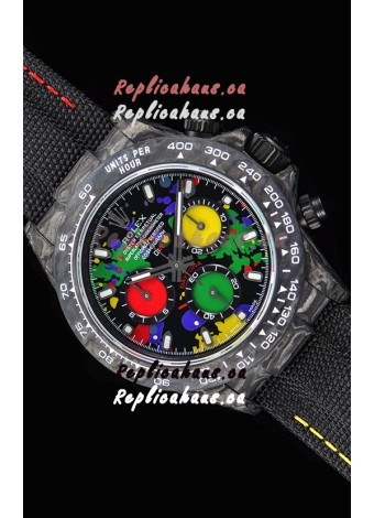 Rolex Daytona DiW Forged Cabon Casing 1:1 Mirror Replica Multicolored Dial