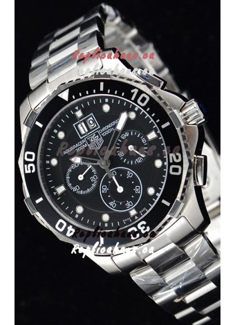 Tag Heuer Aquaracer Chronograph Swiss Quartz Black Dial Watch 