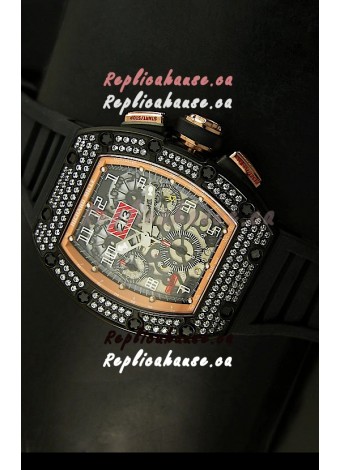 Richard Mille Filippe Massa Edition Titanium Swiss Watch in PVD/Pink Gold Case