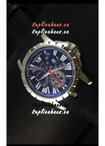 Roger Dubuis Excalibur Calendar Watch in Black Dial 