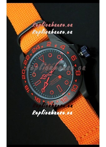 Rolex Explorer II Bamford Stealth and Flame Edition Navy Nylon Strap Replica Watch
