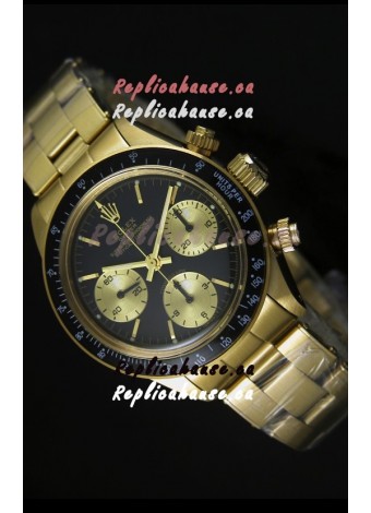 Rolex Daytona 6265 Cosmograph Black Dial in Gold Case