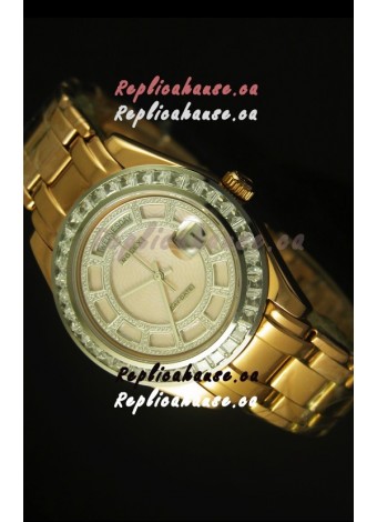 Rolex Day Date Swiss Watch in Yellow Gold Case