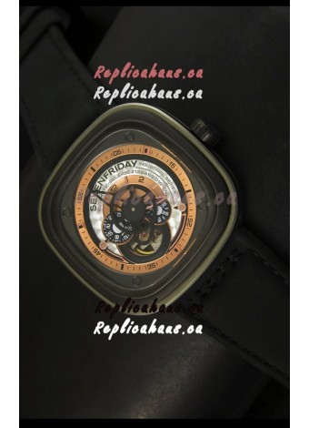 SevenFriday P-32 Black and Grey with Original Miyota 82S7 Movement - 1:1 Mirror Quality