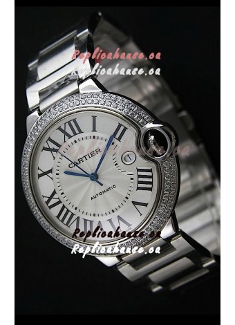 Cartier Ballon Bleu Swiss Replica Automatic Watch in White Dial