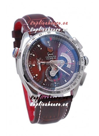 Tag Heuer Grand Carrera Calibre 36 Japanese Automatic Watch in Brown Face