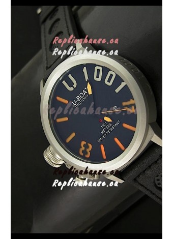 U Boat U-1001 Edition Japanese Drive Automatic Steel Watch in Orange Markers