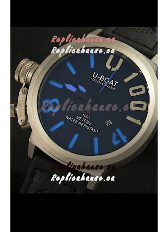 U Boat U-1001 Edition Japanese Drive Automatic Steel Watch in Blue Markers