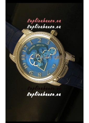 Ulysse Nardin Dual Escapement Japanese Watch in Blue Dial