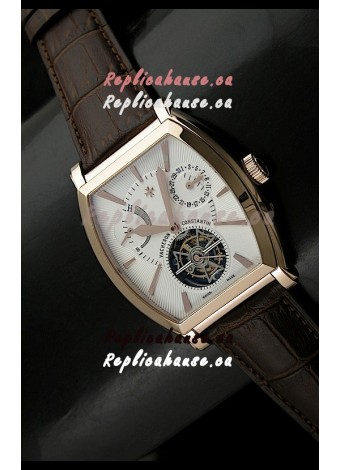Vacheron Constantin Power Reserve Tourbillon Swiss Watch in Rose Gold