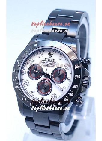 Rolex Cosmograph Project X Editions Black Out Daytona Swiss Replica Watch in Silver Dial