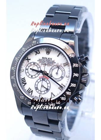Rolex Daytona Cosmograph Project X Design Black Out Edition Swiss Watch in Pearl Dial