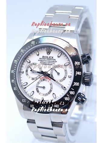 Rolex Project X Daytona Limited Edition Series II Cosmograph MonoBloc Cerachrom Swiss Watch in White Dial