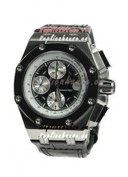Audemars Piguet Royal Oak Offshore Rubens Barrichello Limited Edition Swiss Watch in Black Dial