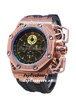 Audemars Piguet Royal Oak Offshore Limited Edition Survivor Rose Gold Watch in Black Dial