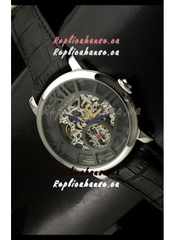 Cartier Ronde de Japanese Replica Watch in Skelton Grey Dial