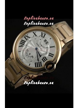 Cartier Ballon Blue de Japanese Replica Watch in Pink Gold Strap