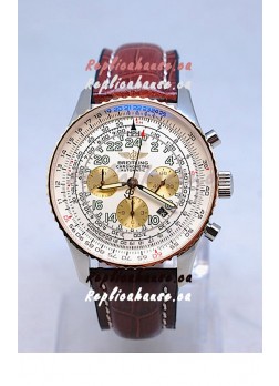 Breitling Navitimer Cosmonaute Swiss Replica Watch Gold Plated Bezel