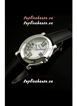 Chopard Happy Sport Swiss Replica Watch in Black Strap