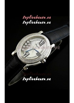 Chopard Happy Sport Swiss Replica Watch in Black Strap
