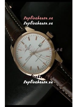Breitling Transocean Rose Gold White Dial Swiss Watch