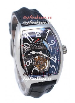 Franck Muller Casablanca Calender Tourbillon Swiss Watch in Black Dial