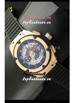 Hublot Big Bang King Power Skeleton Swiss Watch in Rose Gold