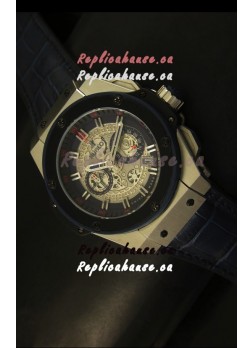 Hublot Big Bang King Steel Skeleton Dial Watch Swiss Quartz 45MM
