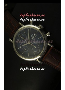 IWC Portofino Chronograph Swiss Watch in Steel Case Grey Dial