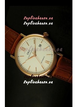 IWC Portofino Automatic Pink Gold Top Grade Japanese Replica Watch