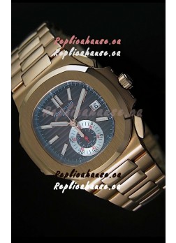 Patek Philippe Nautilus 5980 Chronograph Swiss Pink Gold Watch - 1:1 Mirror Replica