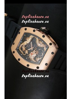 Richard Mille RM057 Tourbillon Jackie Chan Swiss Replica Watch in Pink Gold