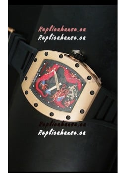 Richard Mille RM057 Tourbillon Jackie Chan Swiss Replica Watch in Pink Gold