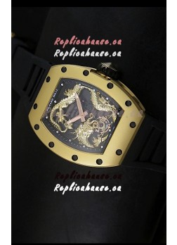 Richard Mille RM057 Tourbillon Jackie Chan Swiss Replica Watch in Yellow Gold