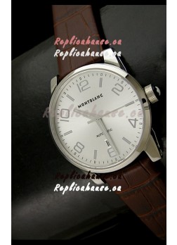Mont Blanc Timewalker Swiss Automatic Watch in Silver Dial - Ultimate Mirror Replica
