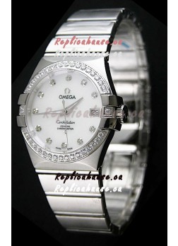 Omega Constellation Mens Swiss Automatic Watch in Steel Casing -- 1:1 Mirror Replica 