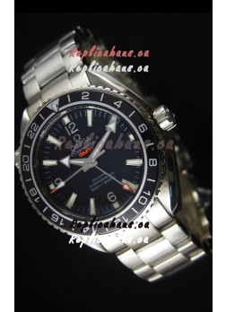 Omega Planet Ocean GMT Black Swiss Replica Watch - 1:1 Ultimate Mirror Edition